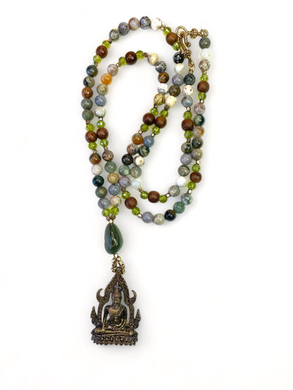 Buddha Statuette on Ocean Jasper