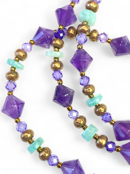 Amethyst & Amazonite Strand