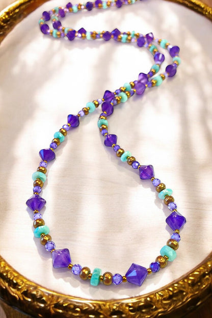 Amethyst & Amazonite Strand