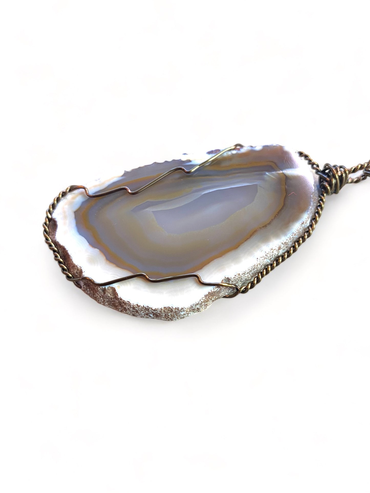 Agate Slice on Druzy