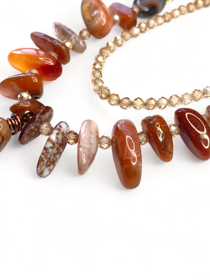 Banded Agate on Carnelian