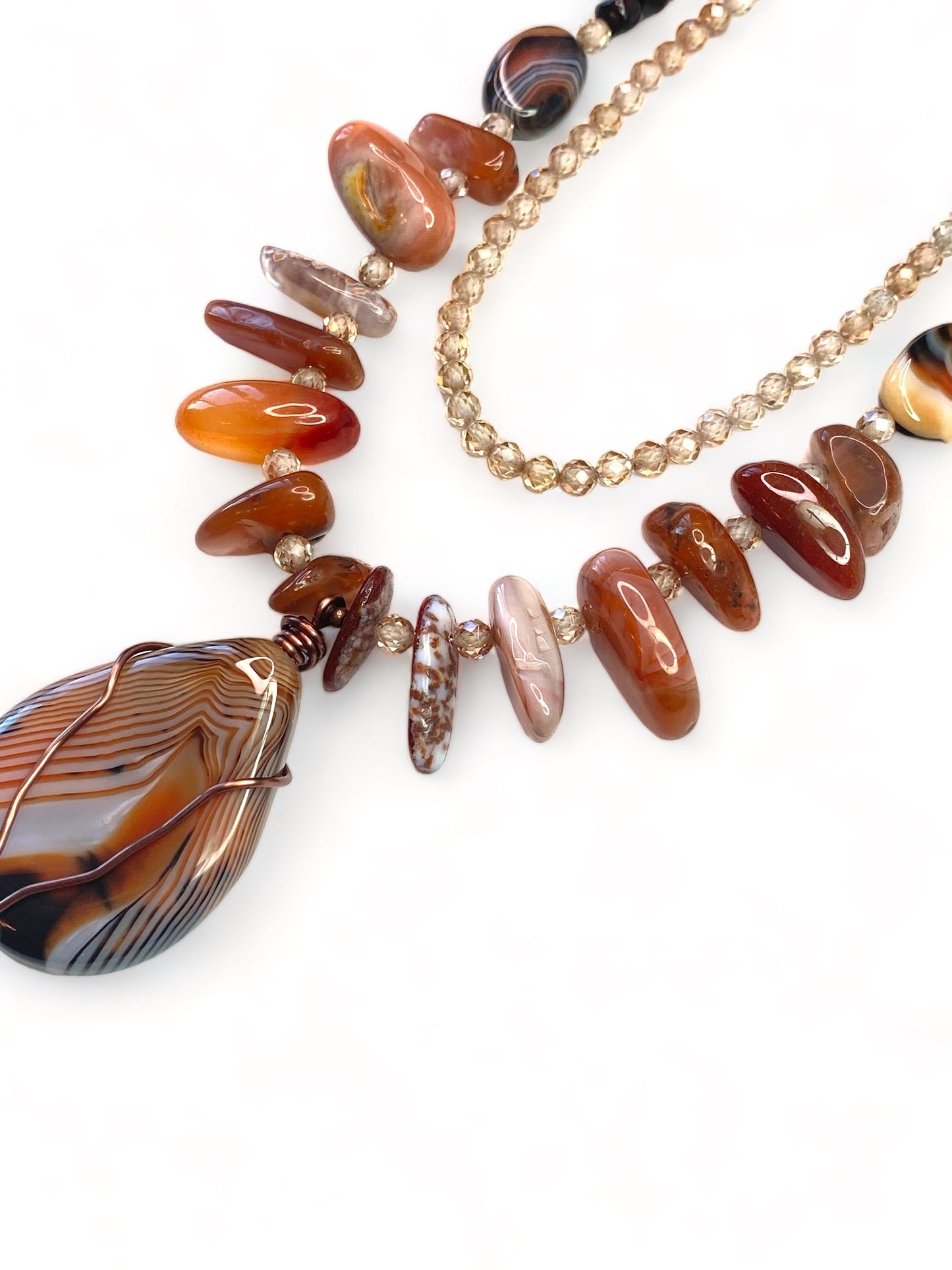 Banded Agate on Carnelian