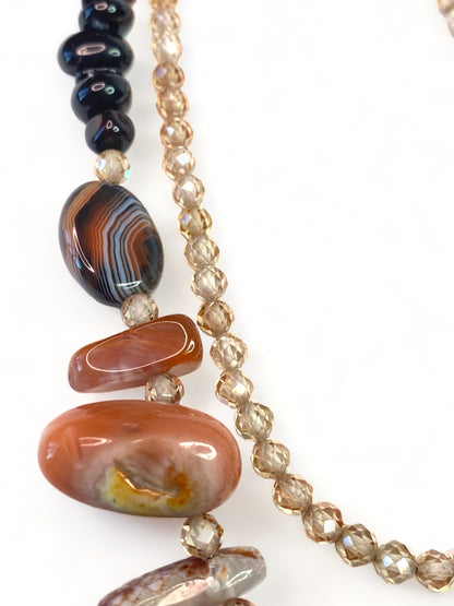 Banded Agate on Carnelian