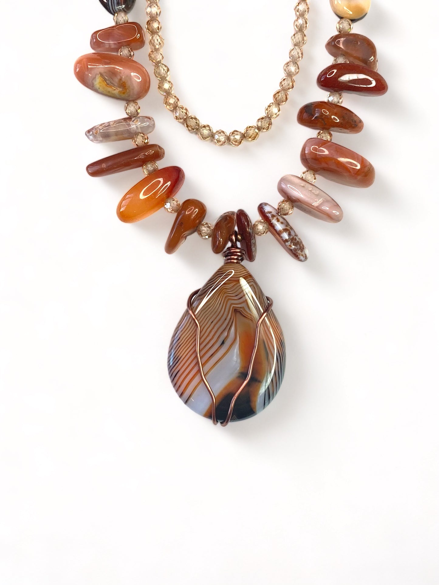 Banded Agate on Carnelian