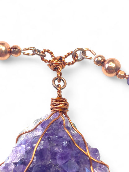 NEW!! Big Amethyst on Copper