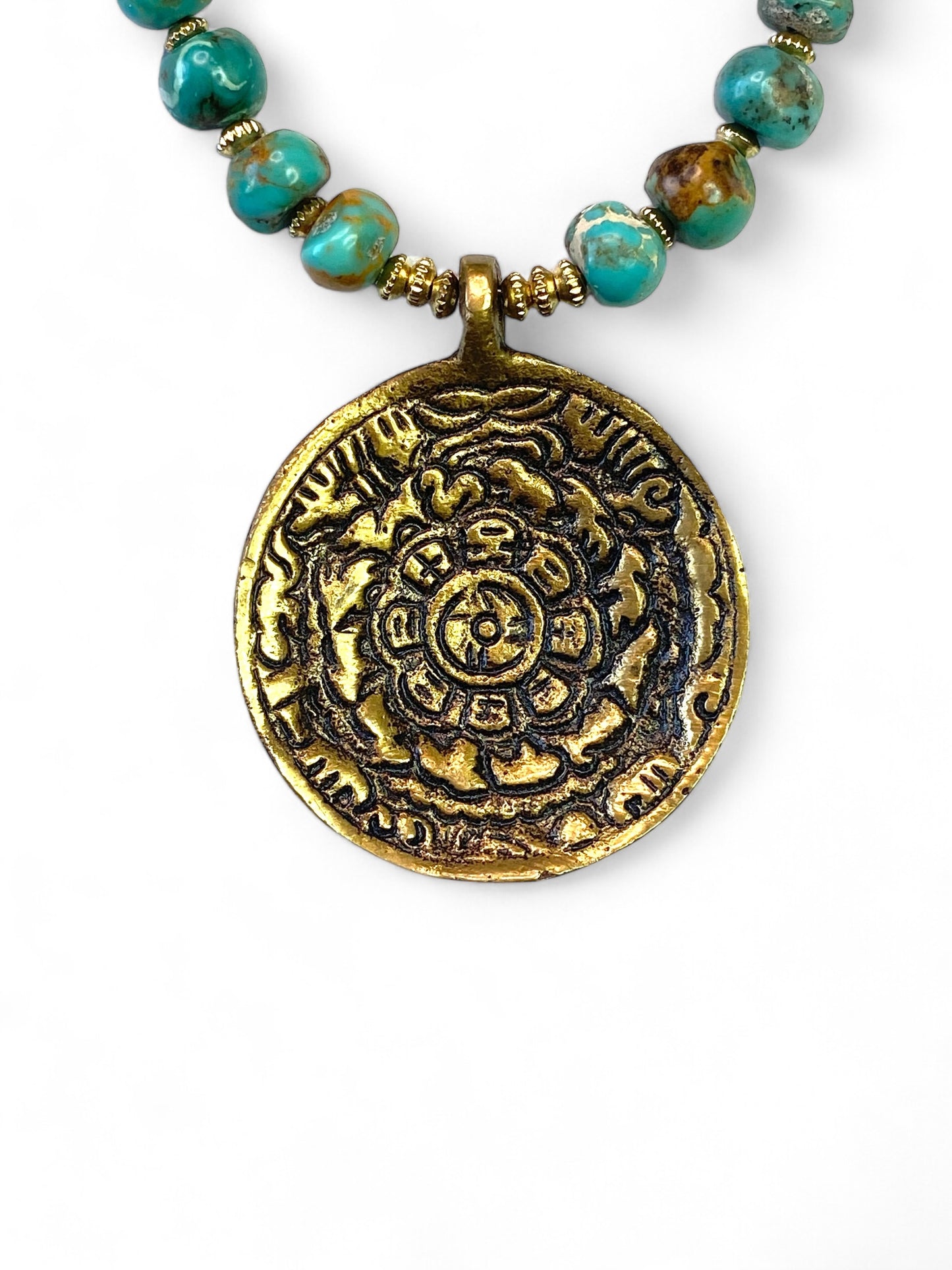 Brass on Turquoise