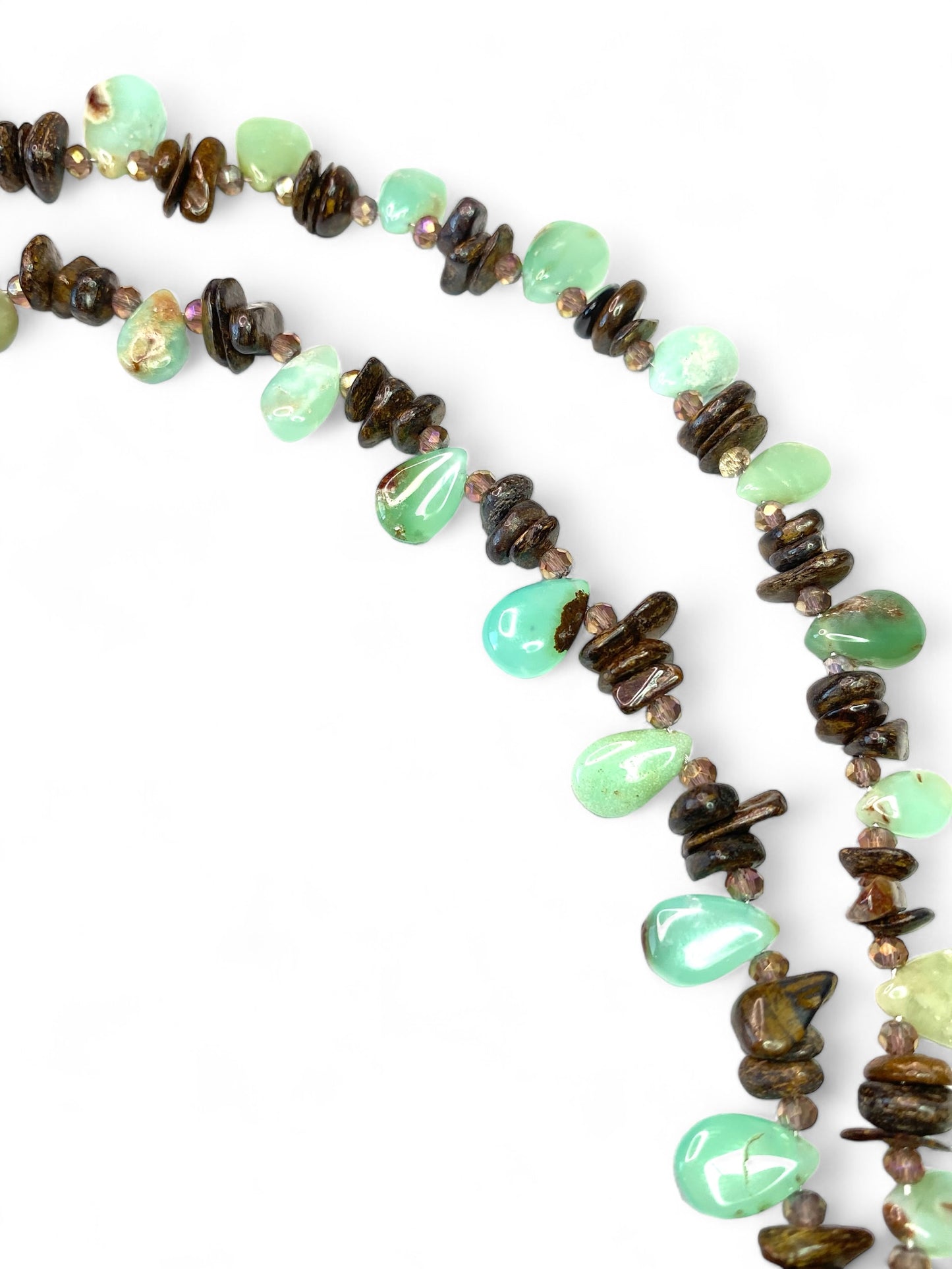 Chrysoprase on Bronzite