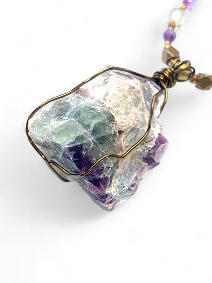 NEW!! Fluorite on Prehnite