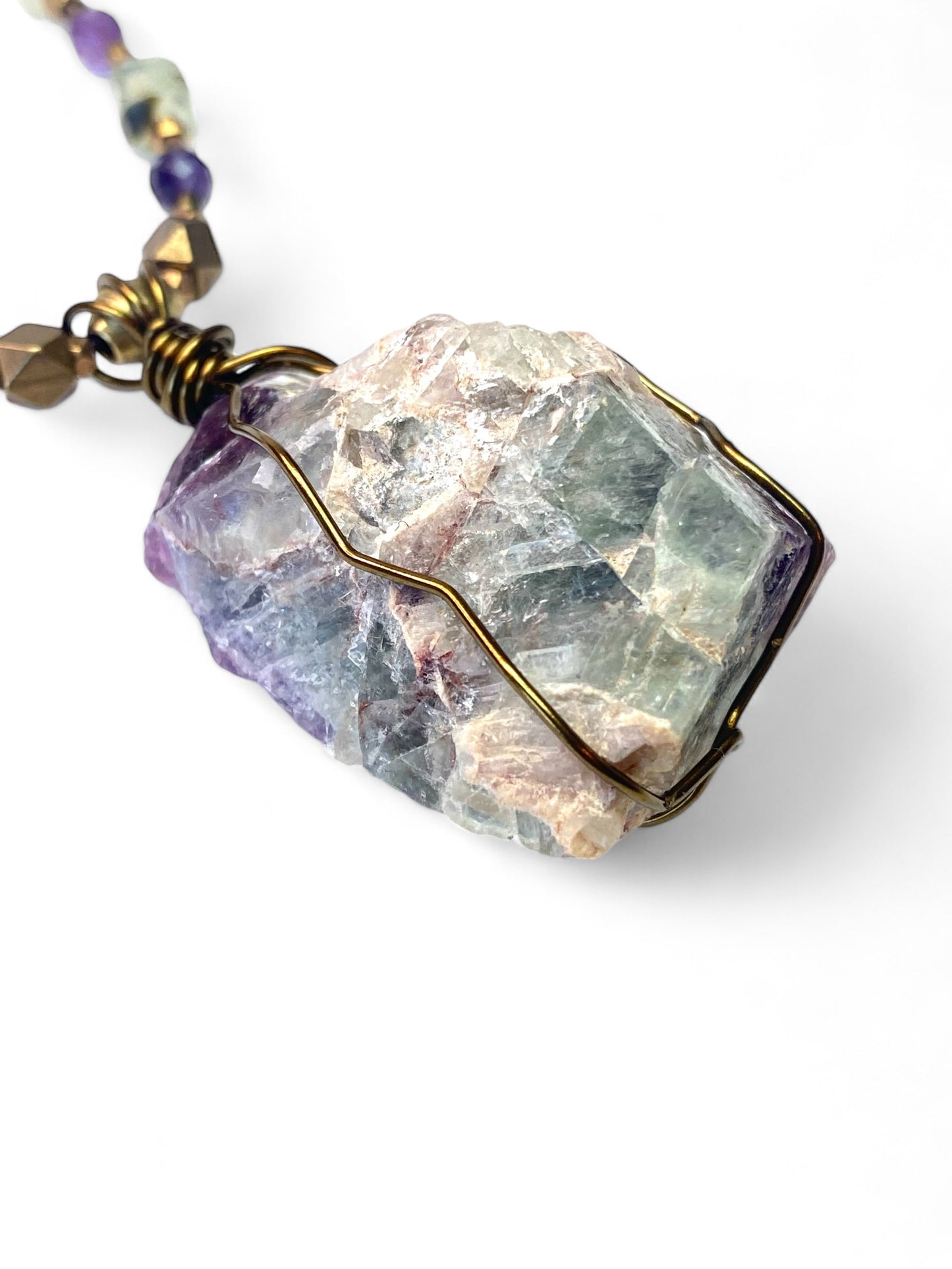 NEW!! Fluorite on Prehnite