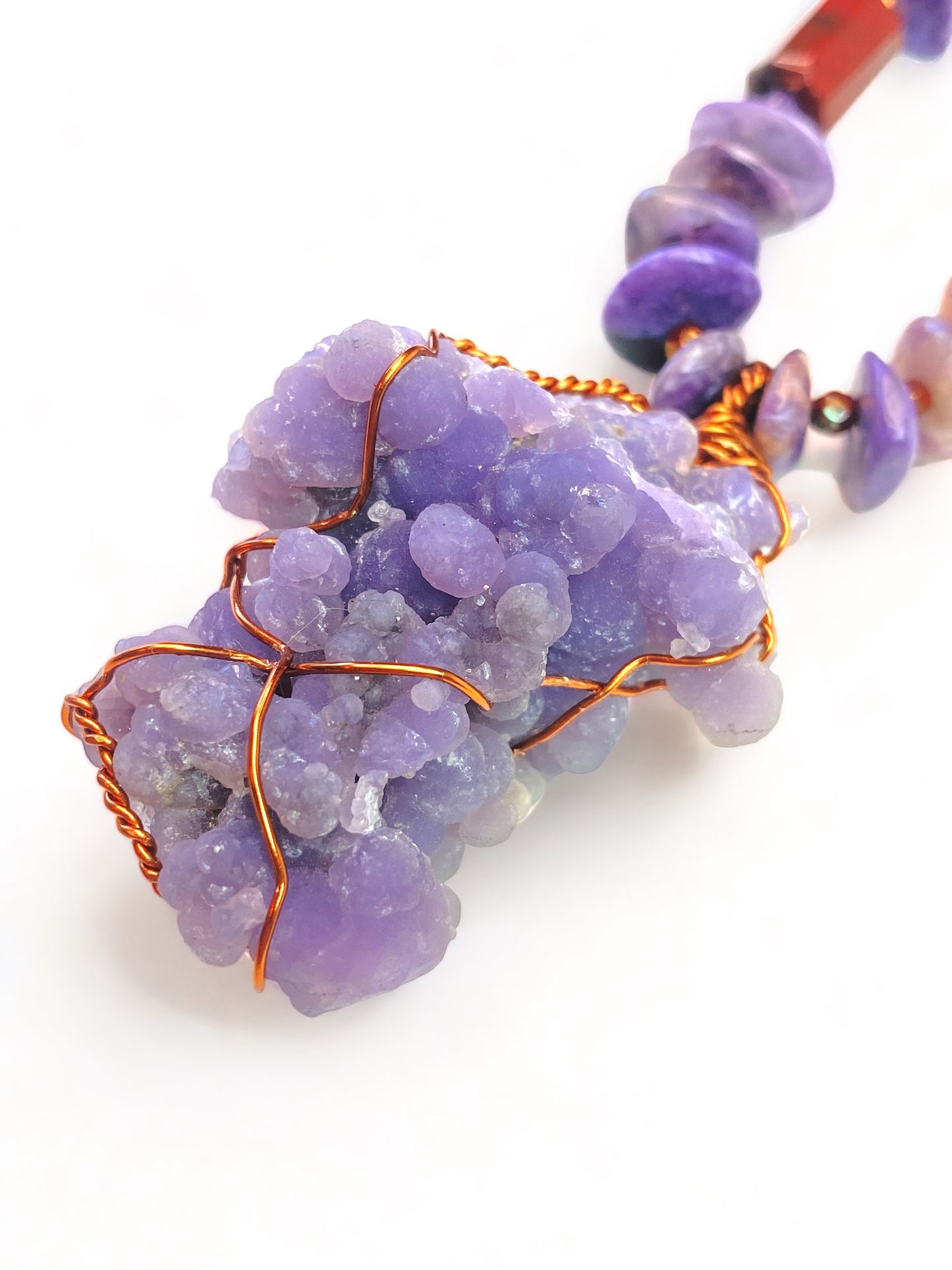 Grapes on Charoite