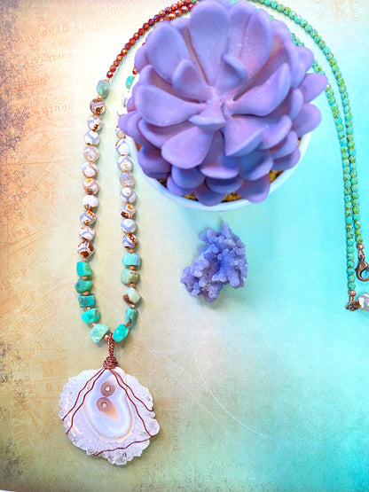 Stalactite Flower on Chrysoprase