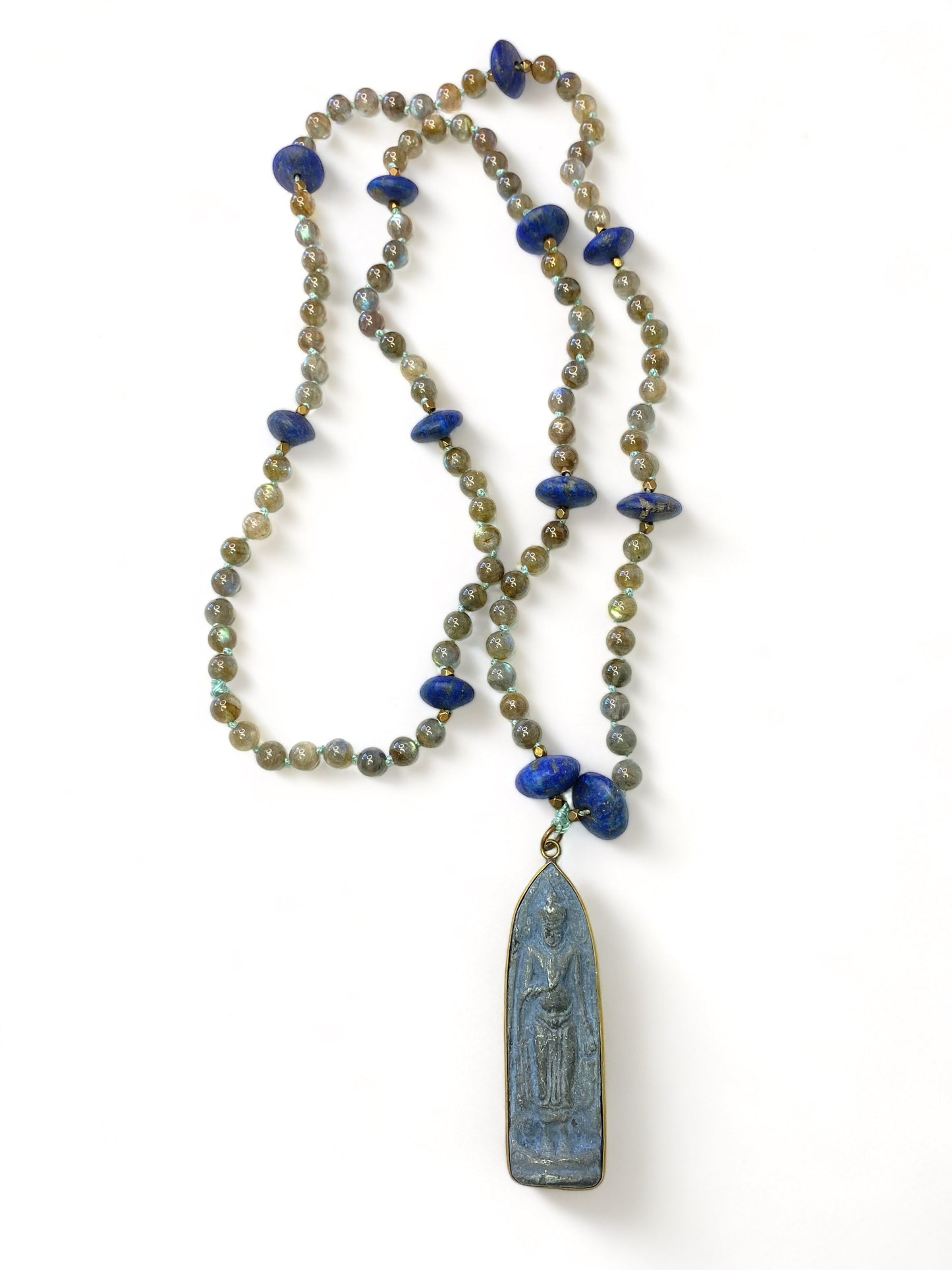 Labradorite Buddha Mala