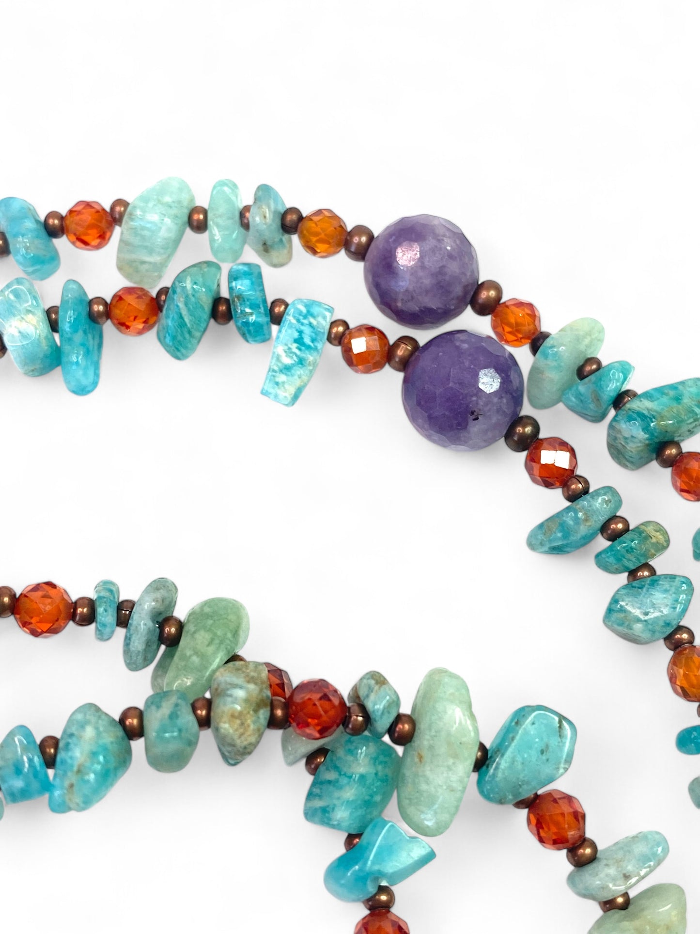 NEW!! Lepidolite on Amazonite