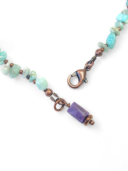 NEW!! Lepidolite on Amazonite