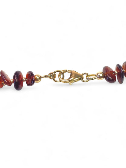 NEW!! Orange Garnet & Gold Strand