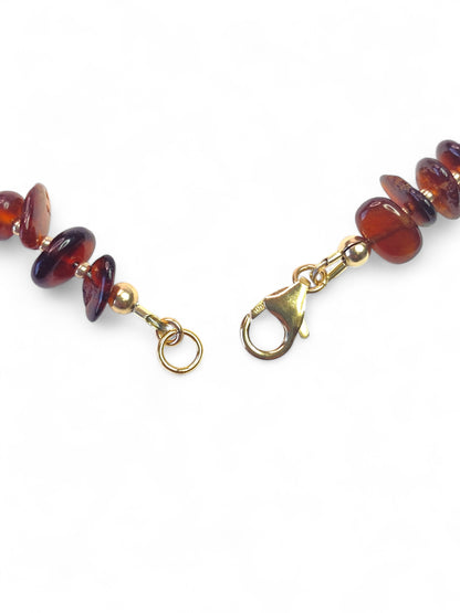 NEW!! Orange Garnet & Gold Strand