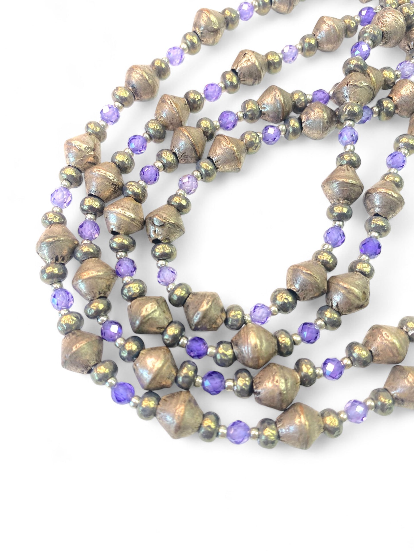 NEW!! Purple Zircon & Metals Strand