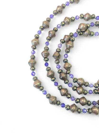 NEW!! Purple Zircon & Metals Strand