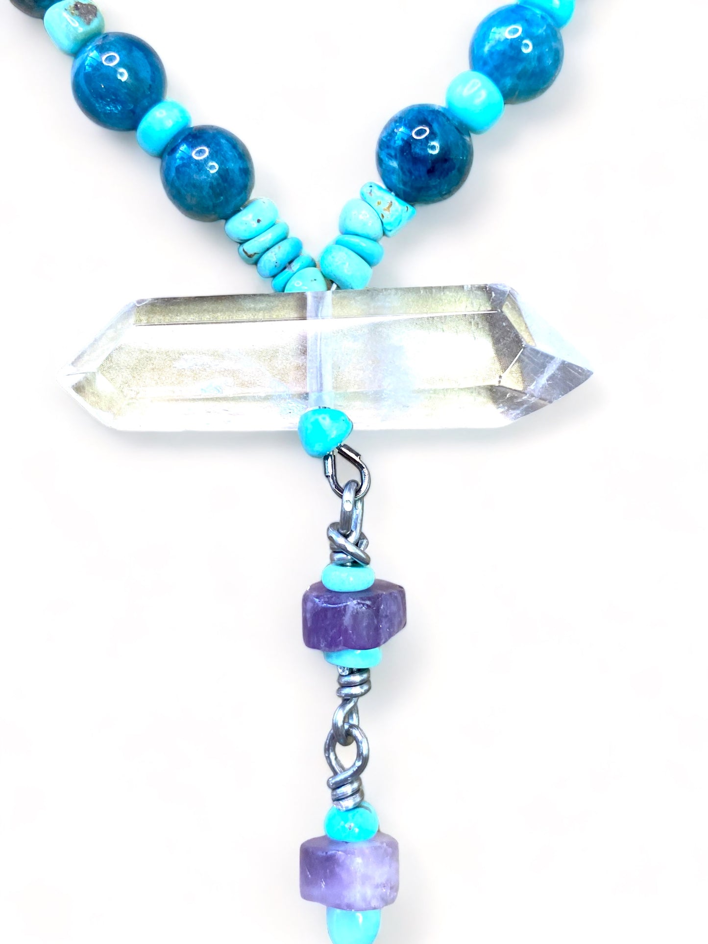 Quartz Point on Turquoise