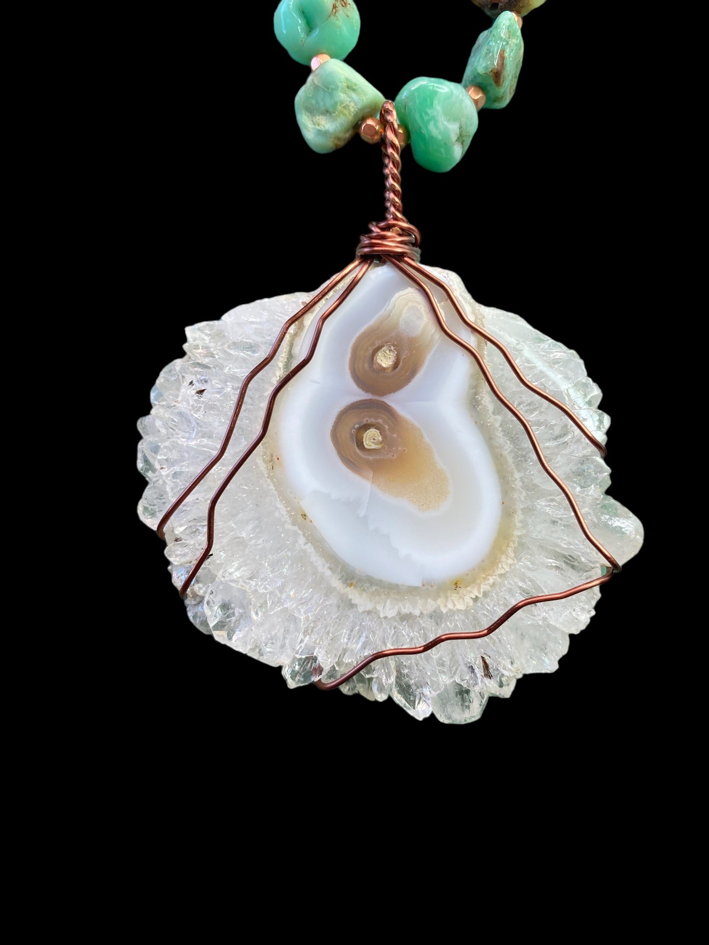 Stalactite Flower on Chrysoprase