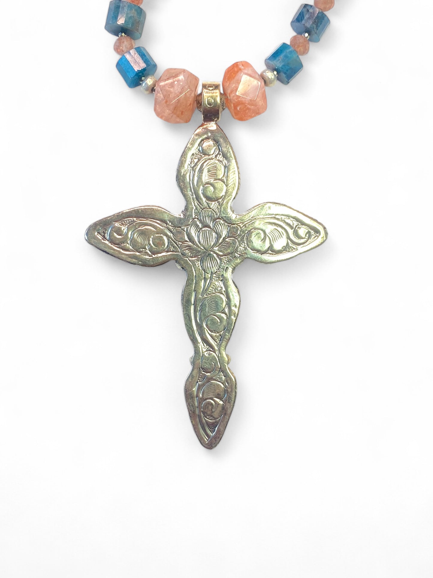 Turquoise Cross On Sunstone